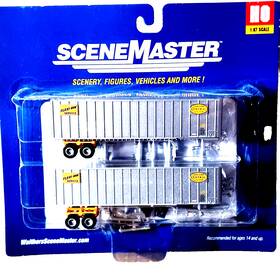 949-2608 Walthers 1/87 Flexi-van 40ft Trailer 2-pack-new York Central/ Us Mail Ho.4 Layout