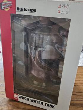 933-2820 Walthers Cornerstone 933-2819 Rtg Built-ups Wood Water Tank-ho 1/87 #933-2820 Grey Built
