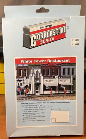 933-3030 Walthers Cornerstone Ho White Tower Restaurant Kit - Open Box Complete