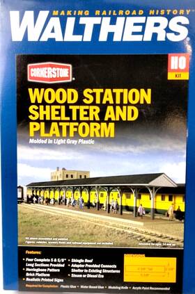 3188 Walthers Cornerstone 933 Ho 1/87 Wood Station Shed&platform Kit-u Biuld 4 Platforms