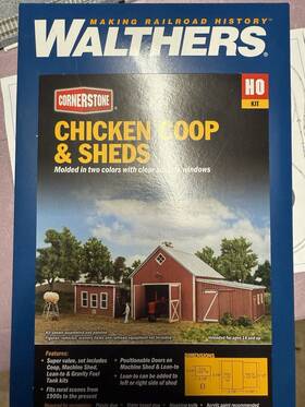 933-3346 Walthers Cornerstone Ho Scale Chicken Coop And Sheds Check Desc