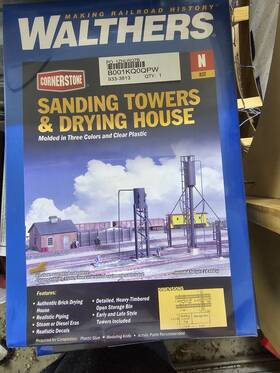 933-3813 Walthers Cornerstone N Sanding Towers And Drying House Train Building Kit