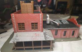933-3907 Walthers Cornerstone 933 Ho Scale Factory Complex With Porch And Details Fully Assembled Used