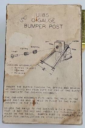 U185 Walthers O Gauge Cast Bumper Post