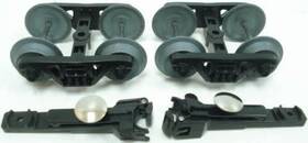 2-axle Weaver P710 3-rail Plastic Roller Bearing Coupler Trucks Pair 2-axle Weaver P710 3-rail Plastic Roller Bearing Coupler Trucks Pair