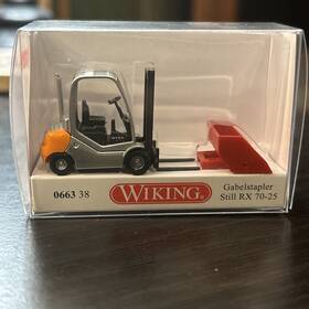 066338 Wiking Ho 1/87 Scale Still Rx 70-25 Forklift In Orange And Silver Finish
