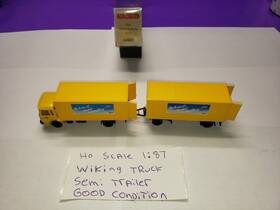 25551 Wiking 1 87 Ho Scale Truck Tractor Trailer Semi Vintage Open Box Good Condition