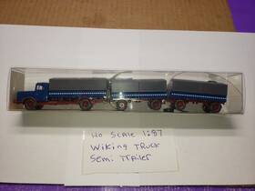 29478 Wiking 1 87 Ho Scale Truck Tractor Trailer Semi Vintage Open Box Good Condition 29478 Wiking 1 87 Ho Scale Truck Tractor Trailer Semi Vintage Open Box Good Condition