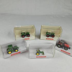 Wik096004 Wiking N Scale Model Vehicles John Deere And Massey Ferguson Tractors Lot Of 5
