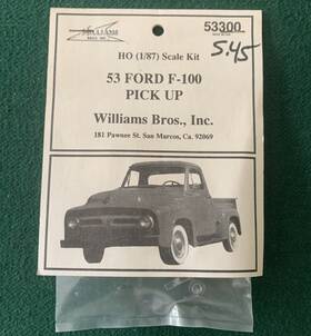 F-100 Williams 53300 Bros. Ft53 Ford Pick Up Ho Kit Nos Sealed