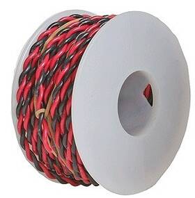 222070300 Wire Works #22 Gauge Two Conductor Hookup Black And Red - 30ft