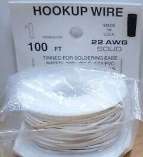 H12201100 Wire Works Ho/n/o White 100 Ft Hookup 22 Awg 1 Conductor