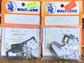 933-723 Wlthers 2 Walthers Ho Super Detail Kit For Athearn American Std. Pass. Car 933-723 Wlthers 2 Walthers Ho Super Detail Kit For Athearn American Std. Pass. Car