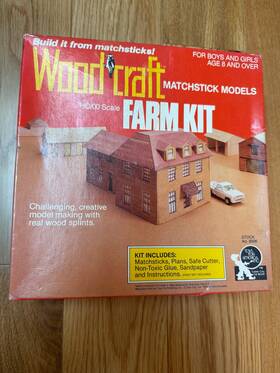 8505 Woodcraft Vintage Wood Craft Matchstick Model Farm Kit