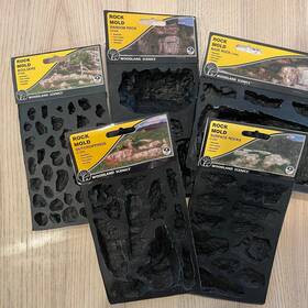 C12434 Woodland Scenics 724771012368 Lot Of 5 Rock Molds - C1232 C1234 C1231 C1230