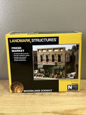 Woodland Scenics 724771052005 5200 N Scale Fresh Market - Landmark Structures R Kit