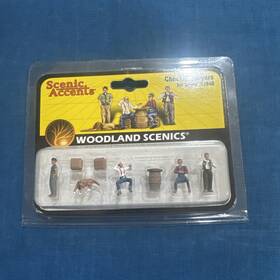 A1848 Woodland Scenics Ho Checker Player Figures And Accessories Set Of 8