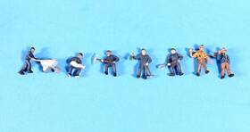 A1933 Woodland Scenics Set Of 7 Ho Scale Miners Including 2 From