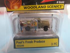 As5346 Woodland Scenics N Scale Vehicle And People Pauls Fresh Produce