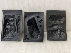 C1239-c1236-c1234 Woodland Scenics 3-woodland Strata Stone Molds Preowned See Ad