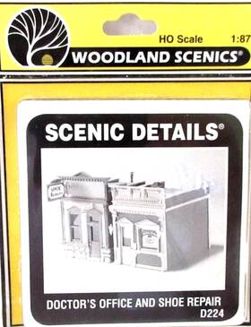 D224 Woodland Scenics Ho Scale Details Doctors Office And Shoe Repair #d224