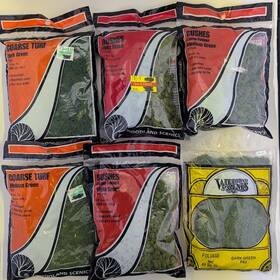 Fc145 Woodland Scenics Fc146 Lot Of 6 - Clump-foliage Bushes Foliage And Course Turf