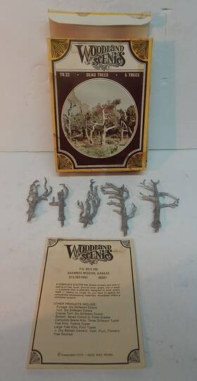 Tk22 Woodland Scenics 5 Dead Trees H/o Bendable Paintable Metal 2x X3 Mib