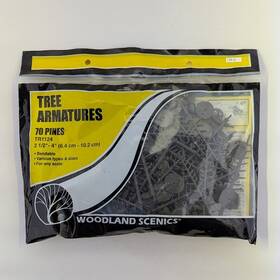Tr1124 Woodland Scenics Tree Armatures 70 Pines 2 1/2 Inch - 4