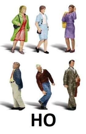 Woo-a1913 Woodland Scenics Ho Scale - People Walking 6 Pcs. By #woo-a1913 Woo-a1913 Woodland Scenics Ho Scale - People Walking 6 Pcs. By #woo-a1913