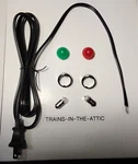 Lionel Zw Transformer Kit 2 Ferrules, Red/green Lens, Bulbs And Cord New. Fixed Price $14.99.