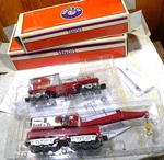 Lionel Santa Fe War Bonnet Crane Car & Tender Gauge 6-58594 6-58595 Lots. Fixed Price $349.95.