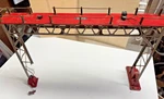 Lionel Train Signal Bridge 440N Red, Silver Prewar Gauge X7043 For Parts Only. Fixed Price $25.00.