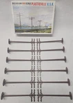 Vintage 12 Piece Plasticville Usa 6" Telephone Pole Set #1630 Bachmann O-s Scale. Fixed Price $12.79.