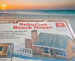 Life Like Suburban Ranch House Scale Model Kit Train Diorama No 7412 Open Box. Fixed Price $5.00.