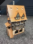 Faller B-939 Half-timbered Flower Shop With Interior Fully Assembled. Fixed Price $54.99.