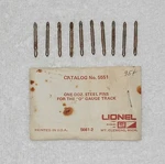 Lionel Vintage 5551-2 (X10) Steel Pins For Gauge Track & Envelope. Fixed Price $13.00.