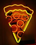 New Pizza Slice Neon Light Sign 12"X10" Lamp Beer Pub Acrylic Real Glass Gift. Fixed Price $78.08.