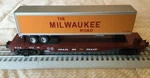 Mth King Trailer Train Flat Car W/ Milwaukee Road. Fixed Price $30.00.