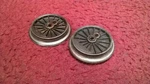 #2 Lionel Post War 1110-53/52 Plain & Gear End Drive Wheel Pair. Fixed Price $7.95.