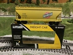 K-line By Lionel Aluminum Chicago Northwestern 2 Bay Centerflow Hopper Car Cnw. Fixed Price $85.00.