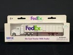 Daron Fedex Diecast Vehicle Tractor Trailer White Blue Green In Sealed Box Rare. Fixed Price $19.95.