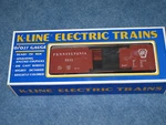 1991 K-line K5111 Pennsylvania Red Box Car L2114. Fixed Price $9.99.