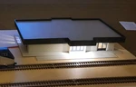 Walthers Cornerstone Ho Amtrak Station 933-3038, Assembled W/12V Lighting Added. Fixed Price $35.99.
