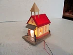 Ho - Vollmer Led Illuminated Chapel W/ Added Accessories 4" X 2". Fixed Price $14.40.