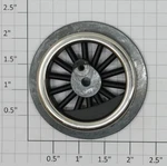 Ives 302 Standard Gauge Plain Black Steam Wheel. Fixed Price $10.00.