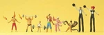 Preiser 24656 Scale Circus Figures Sideshow Performers PKG(8). Fixed Price $45.99.
