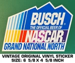 Busch Grand National North - Nascar Vintage Original Decal Sticker. Fixed Price $9.45.