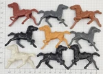 Acme 0108-01 Vintage Plastic Standing Horses (bag Of 9). Fixed Price $10.00.