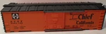 Lionel 6-19282 Boxcar 6464-196 Santa Fe "super Chief To California" Body + Chass. Fixed Price $14.99.