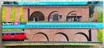 Kibri Straight Bridge With Stone Archs 30CM Ho 1:87 9648. Fixed Price $16.60.